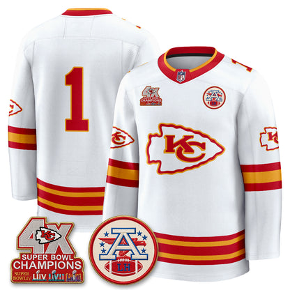 KC 4X Champs Edition Hockey Jersey - Stitched