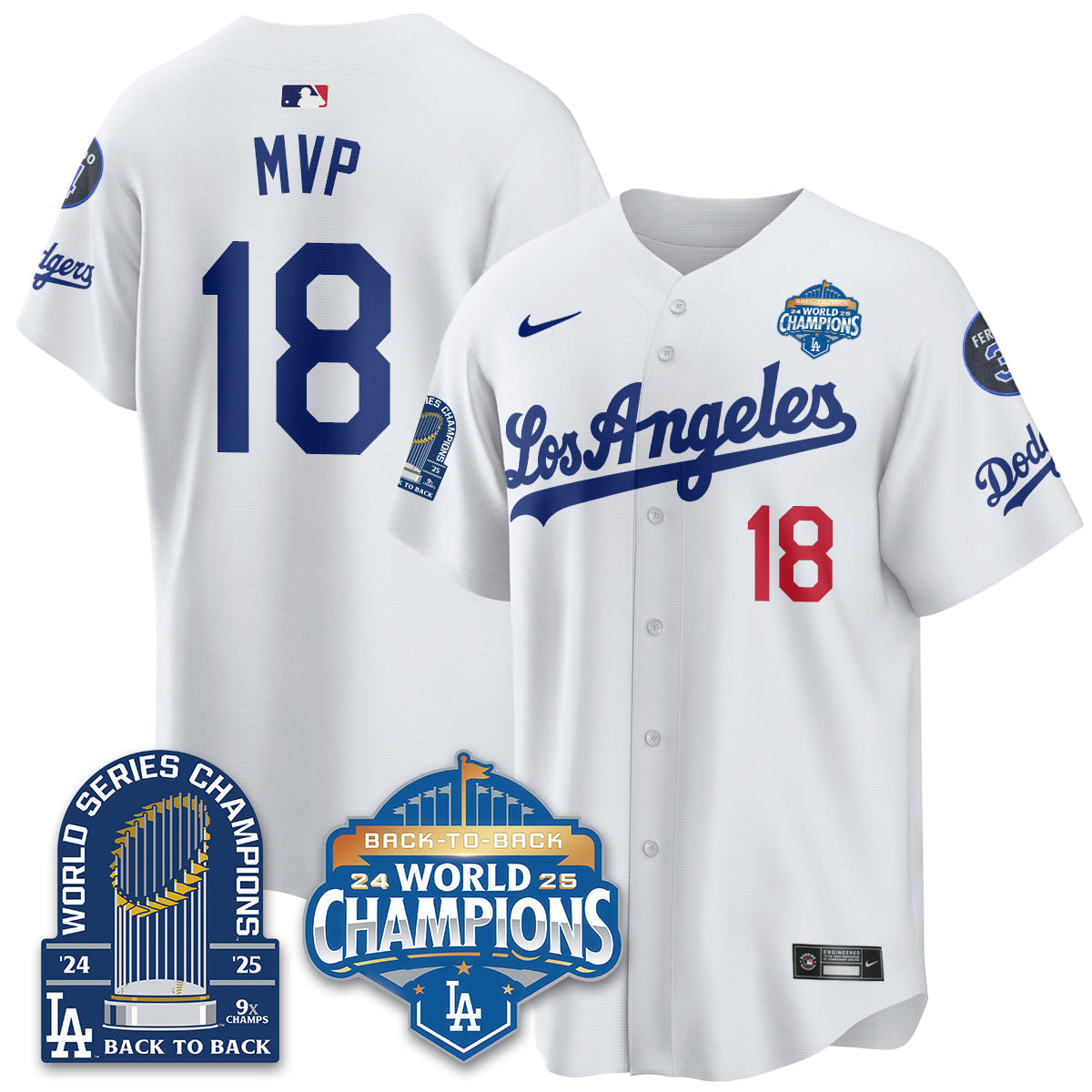 LAD Alternate Vapor Limited Jersey - 9x Champs - Stitched