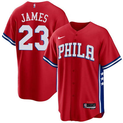 PHI LeBron James #23 Vapor Baseball Jersey - Stitched