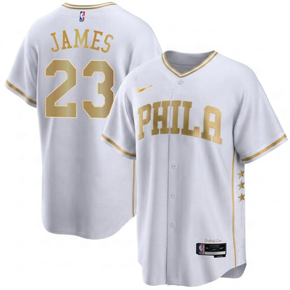 PHI LeBron James #23 Vapor Baseball Jersey - Stitched