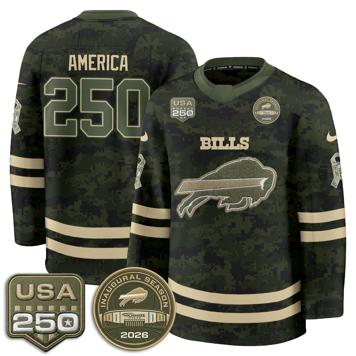 BUF 2026 Salute To Service Edition Hockey Jersey - Printed