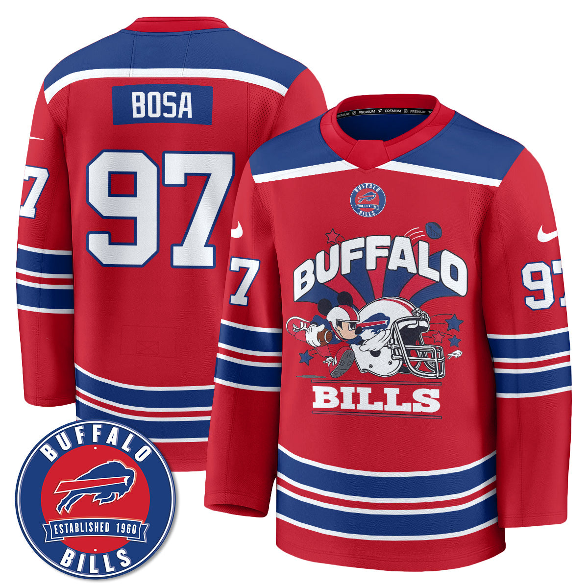 BUF x Cartoon Mouse Edition Hockey Jersey - Printed