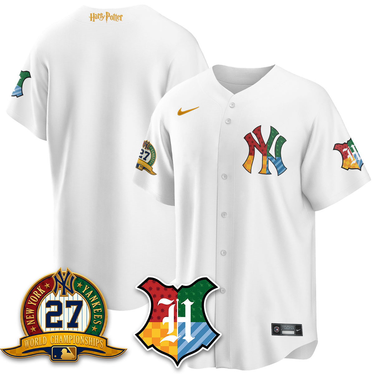 NYY x "The Lightning Bolt Wizard" Edition Vapor Jersey- Stitched