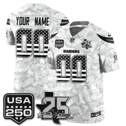 HOU 2026 Salute to Service Edition Vapor Custom Jersey - Stitched