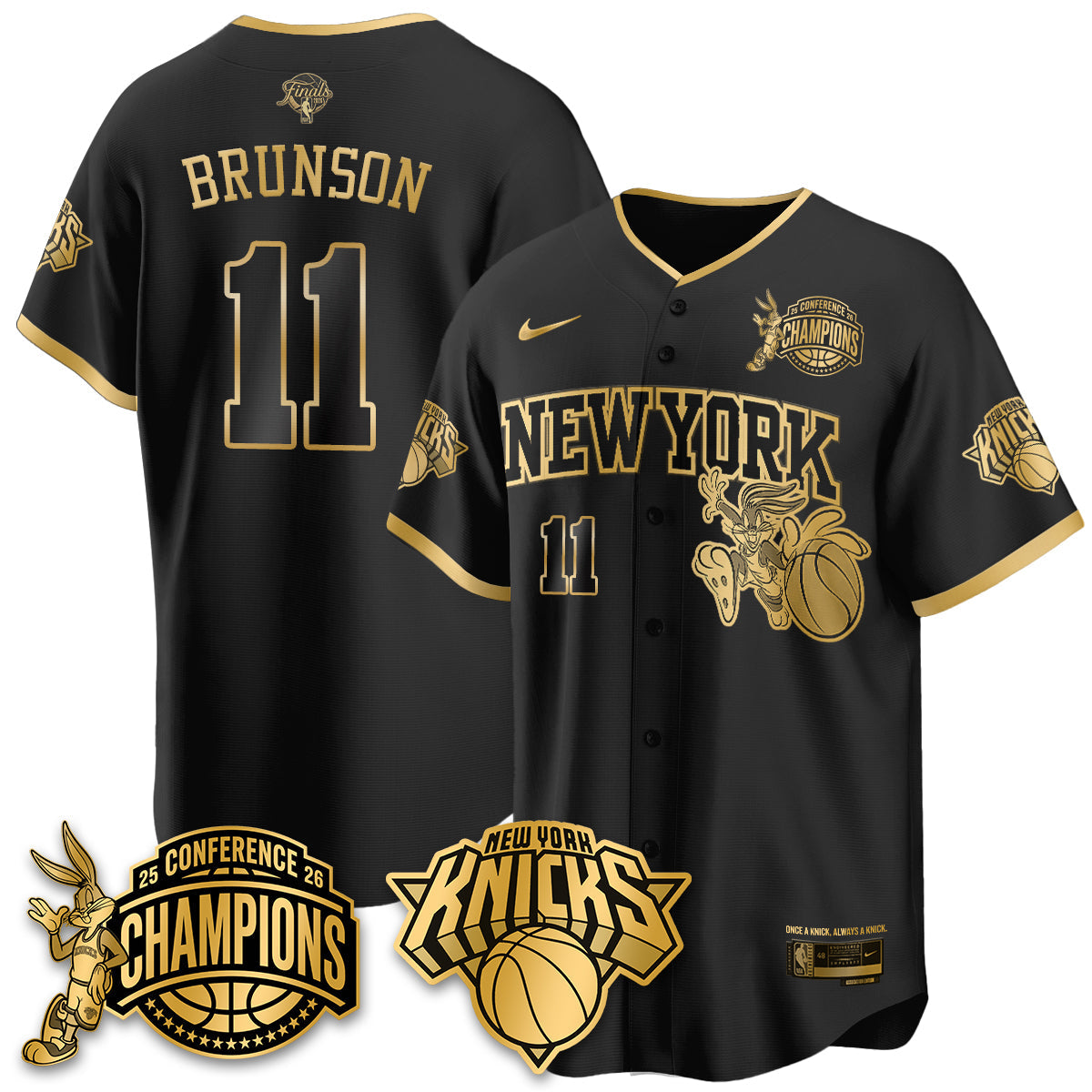 NYK 2026 NBA Finals x Bunny Vapor Jersey V2- Stitched