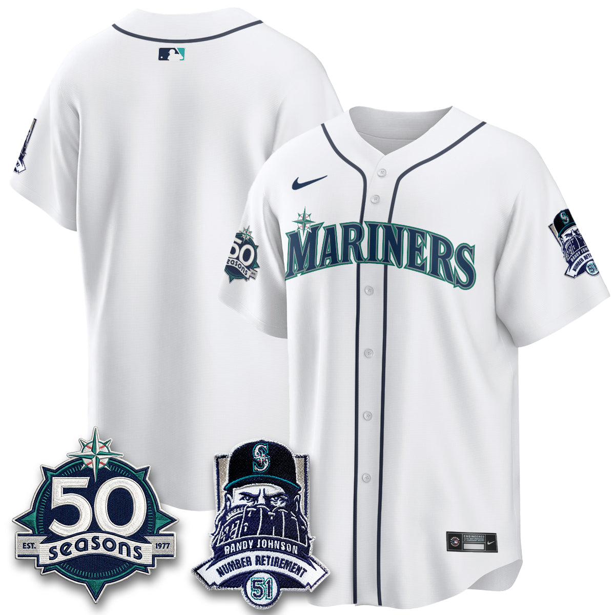 SEA Randy Johnson Vapor Limited Jersey V2- Stitched