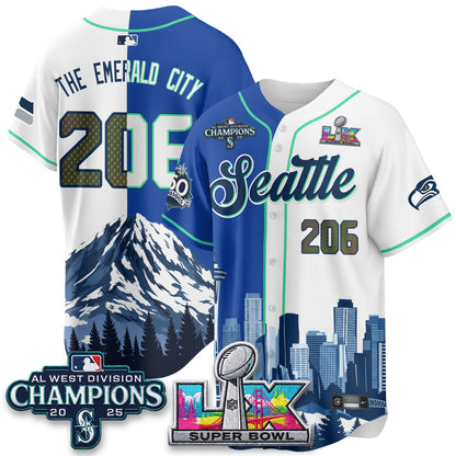 Seattle City Mariners x Seahawks Edition Vapor Jersey - Printed