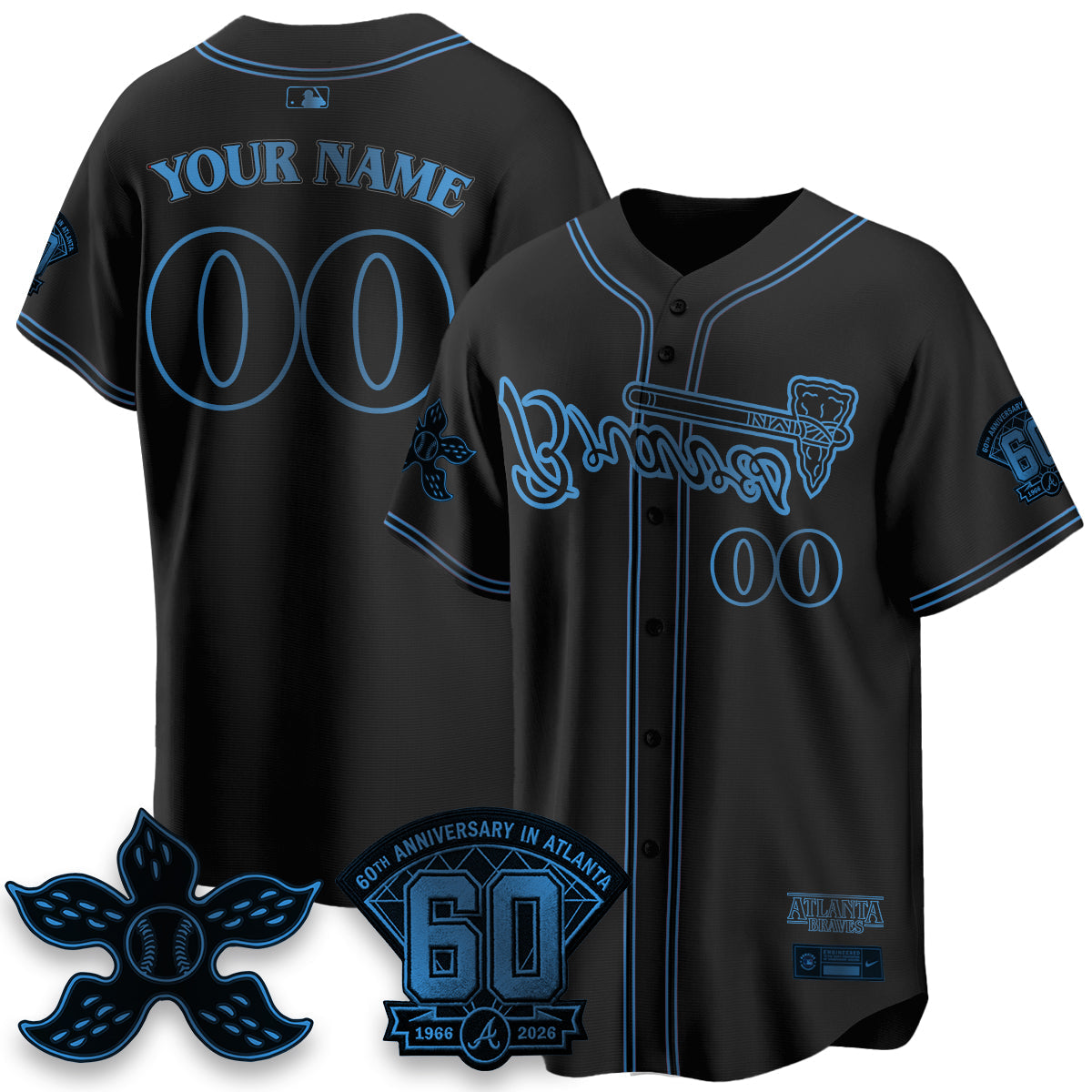 ATL x Stranger Things Vapor Custom Jersey V2- Stitched