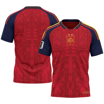 Spain 2026 Soccer Champions Vapor Jersey V2- Printed