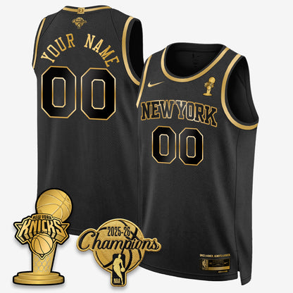 NYK 2026 NBA Champions Gold Edition Vapor Custom Jersey - Stitched