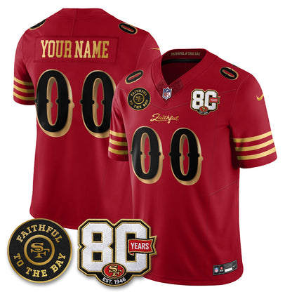 SF “Rivalries” Vapor Limited Custom Jersey - Faithful To The Bay Patch - Stitched