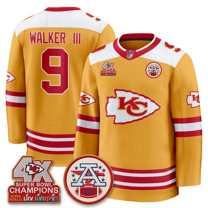 KC 4X Champs Edition Hockey Jersey - Stitched