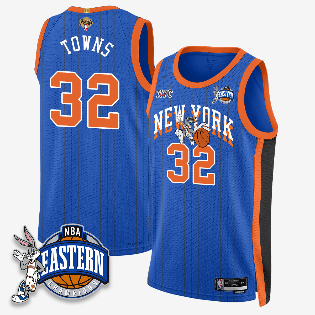 NYK 2026 NBA Finals x Bunny Vapor Jersey - Stitched