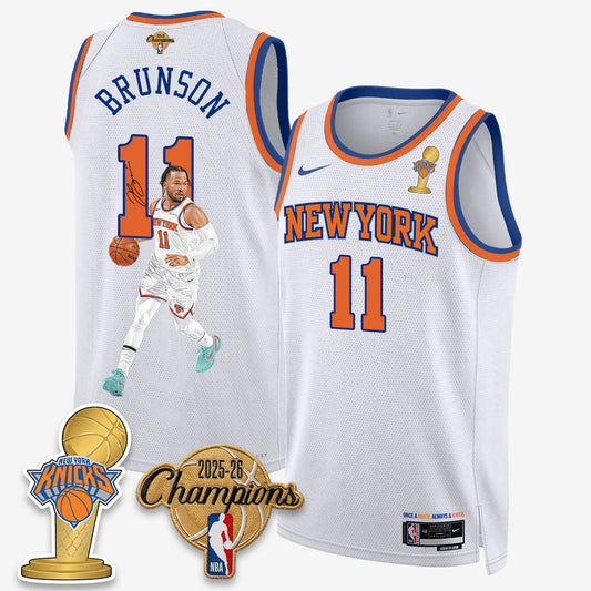 NYK 2026 Basketball Jalen Brunson Champions Vapor Jersey - Stitched