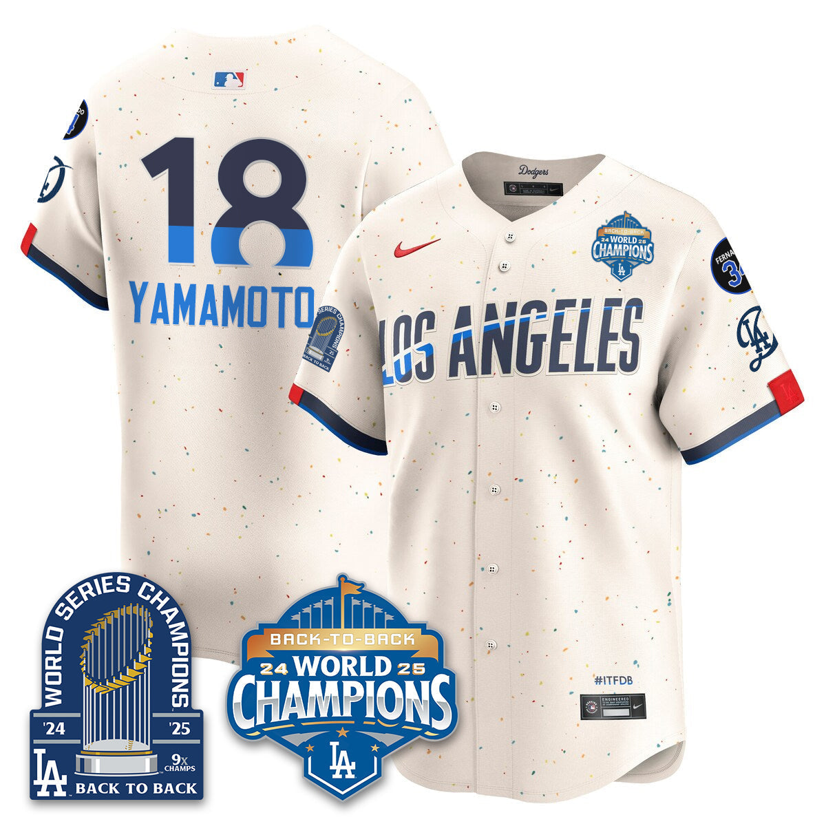 LAD Alternate Vapor Limited Jersey - 9x Champs - Stitched