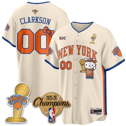 NYK 2026 NBA Champions x Meow Kitty Vapor Jersey - Stitched