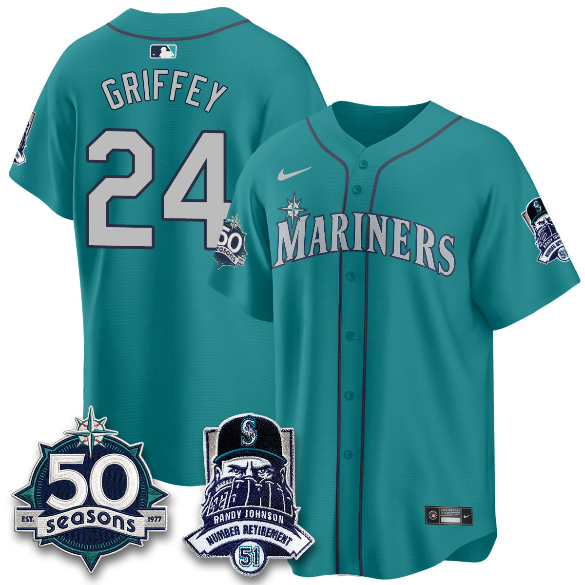 SEA Randy Johnson Vapor Limited Jersey V2- Stitched