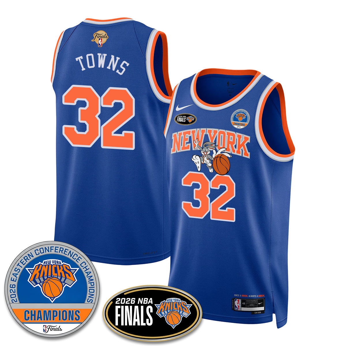 NYK 2026 NBA Eastern Conference Champions x Bunny Vapor Jersey - Stitched