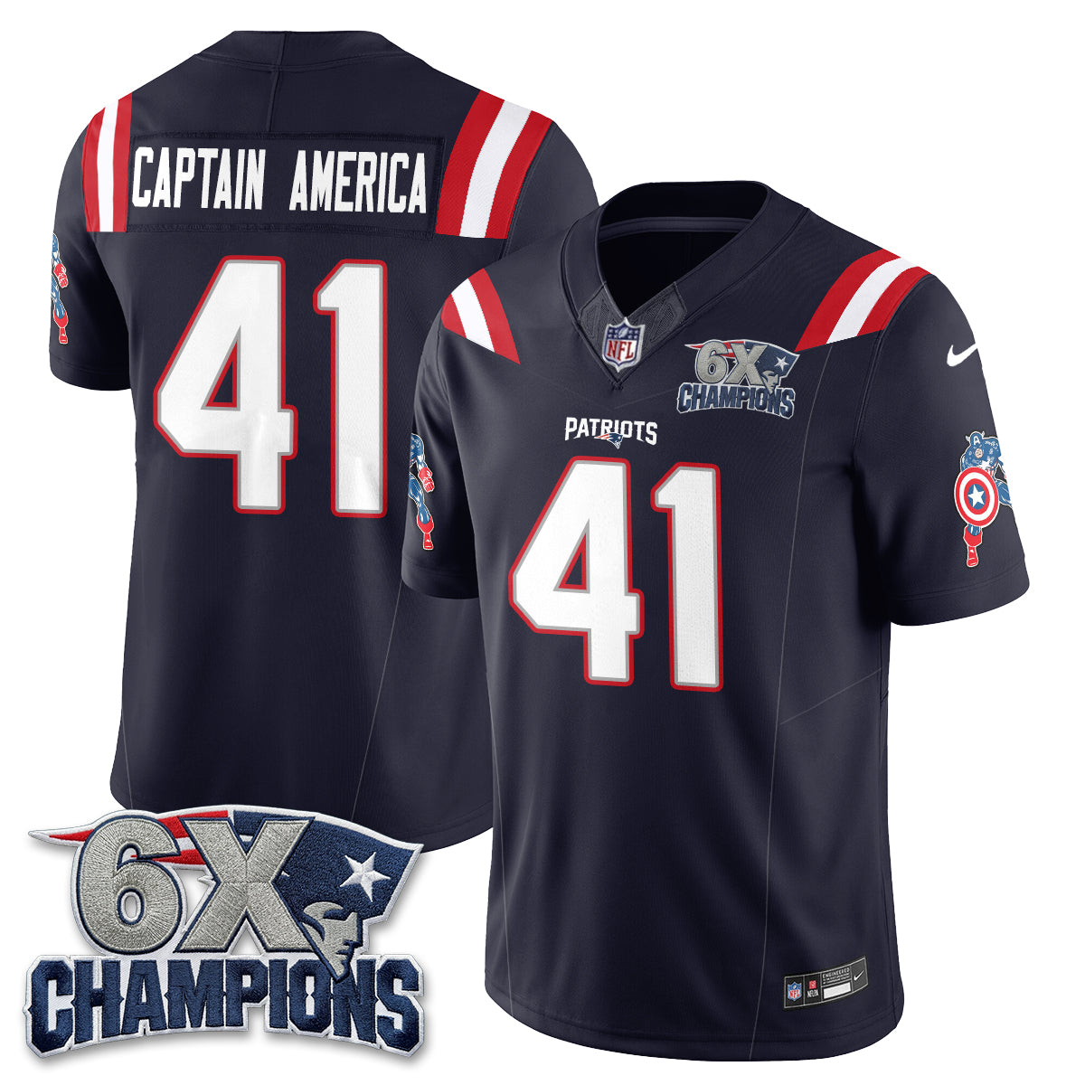 NE x Vibranium Shield Edition Vapor Jersey V2 - Stitched
