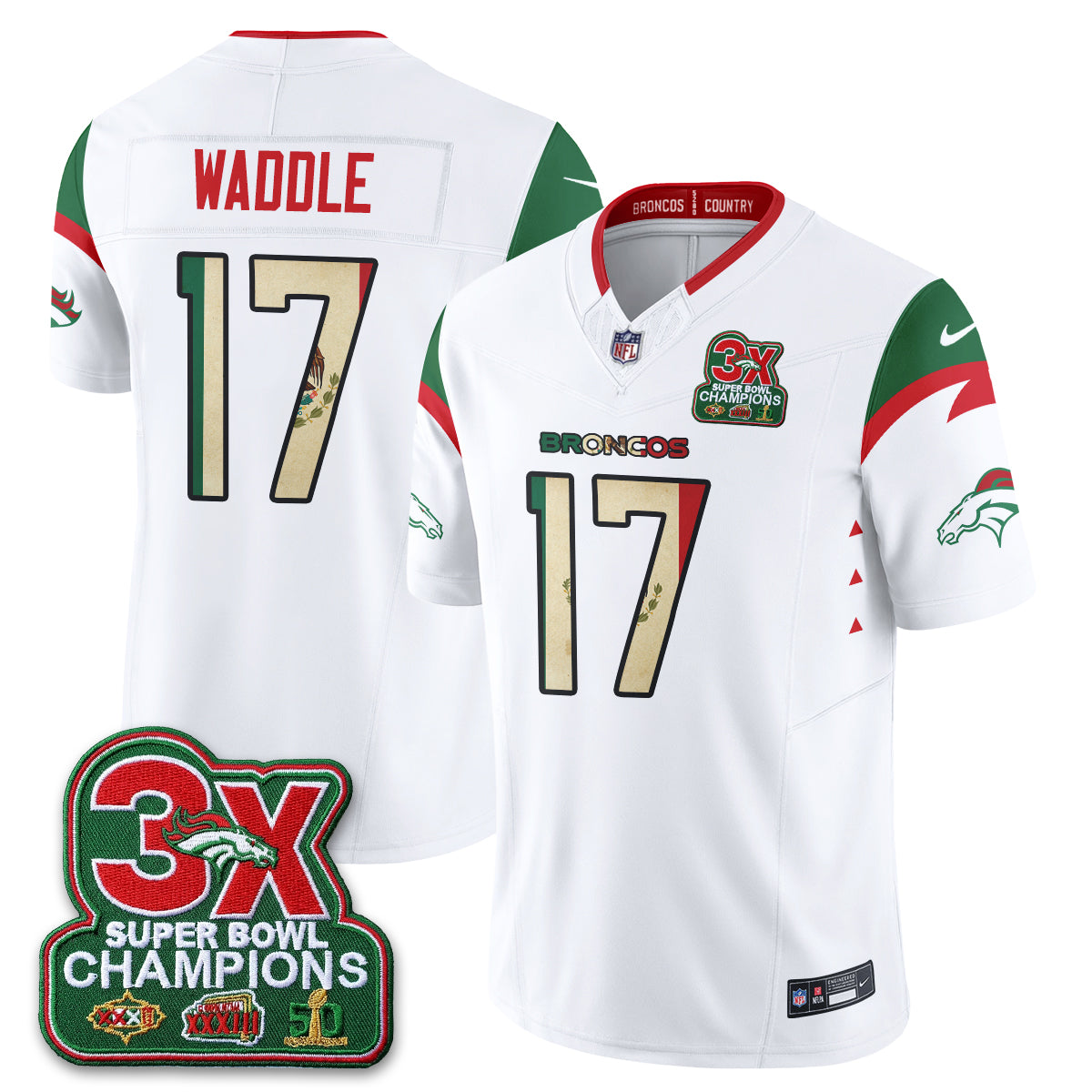 Denver Broncos Mexico Edition Vapor Jersey - Stitched