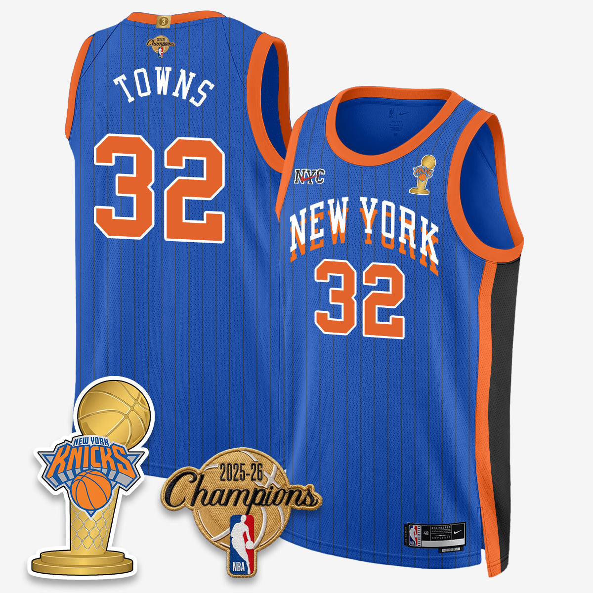 NYK 2026 Basketball Champions Vapor Jersey - Stitched