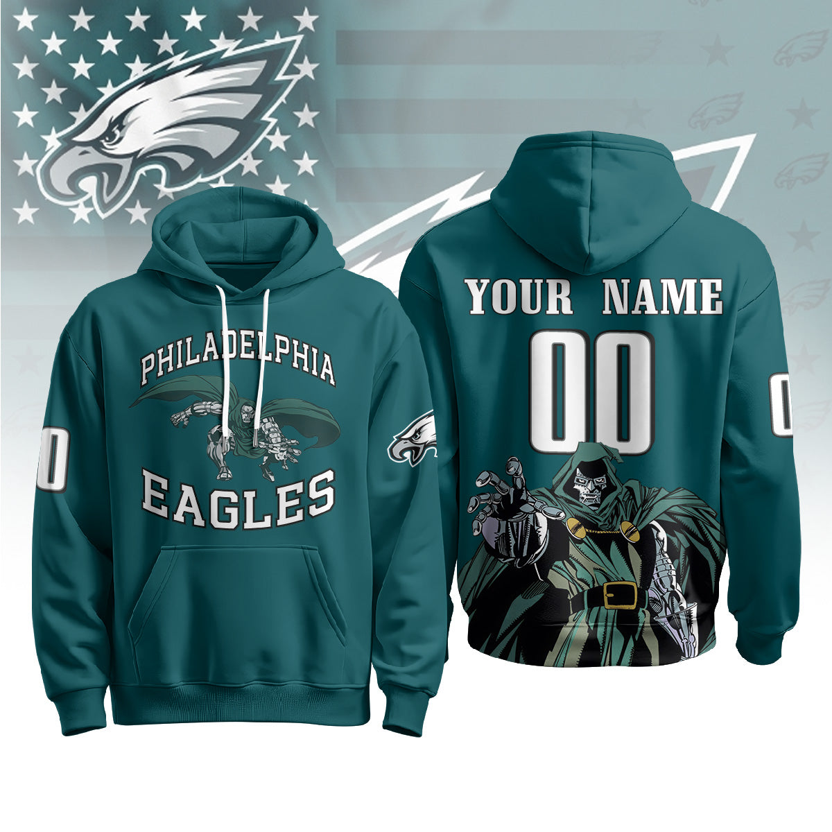 PHI x Green Cape Villain Edition Pullover Custom Hoodie - Printed