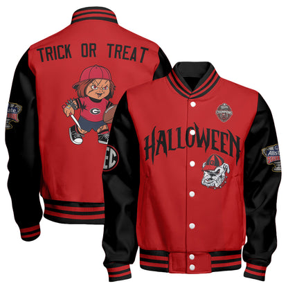 GB x Killer Doll Horror Movie Halloween 2026 Edition Baseball Jacket - Printed