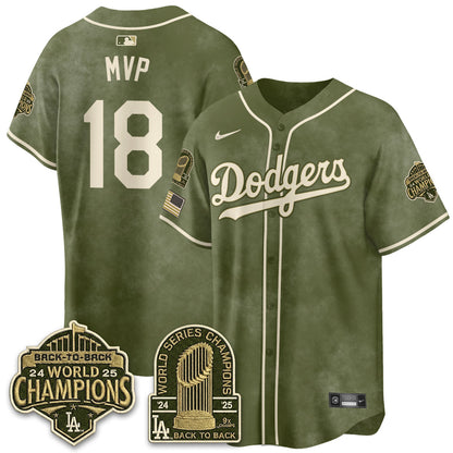 LAD New Era Olive 2026 Armed Forces Day Jersey -Stitched