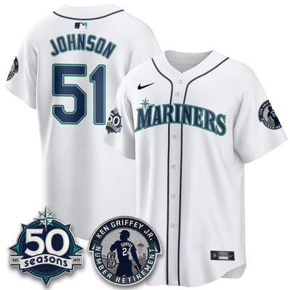 SEA Ken Griffey Jr. Patch Vapor Premier Limited Jersey - Stitched