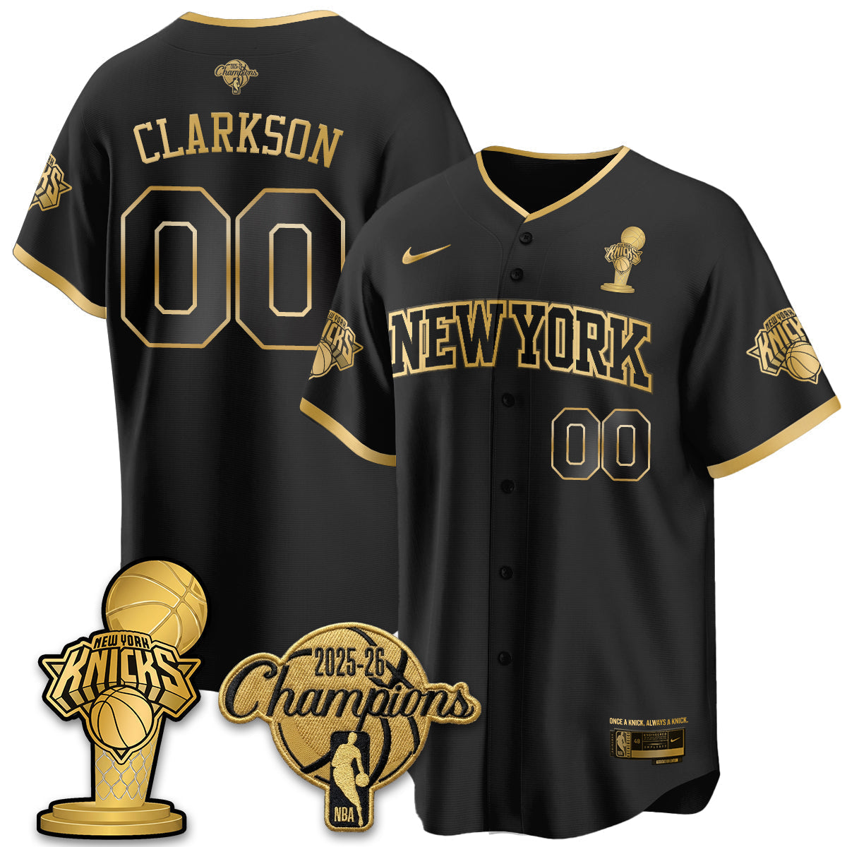 NYK 2026 NBA Champions Vapor Jersey - Stitched