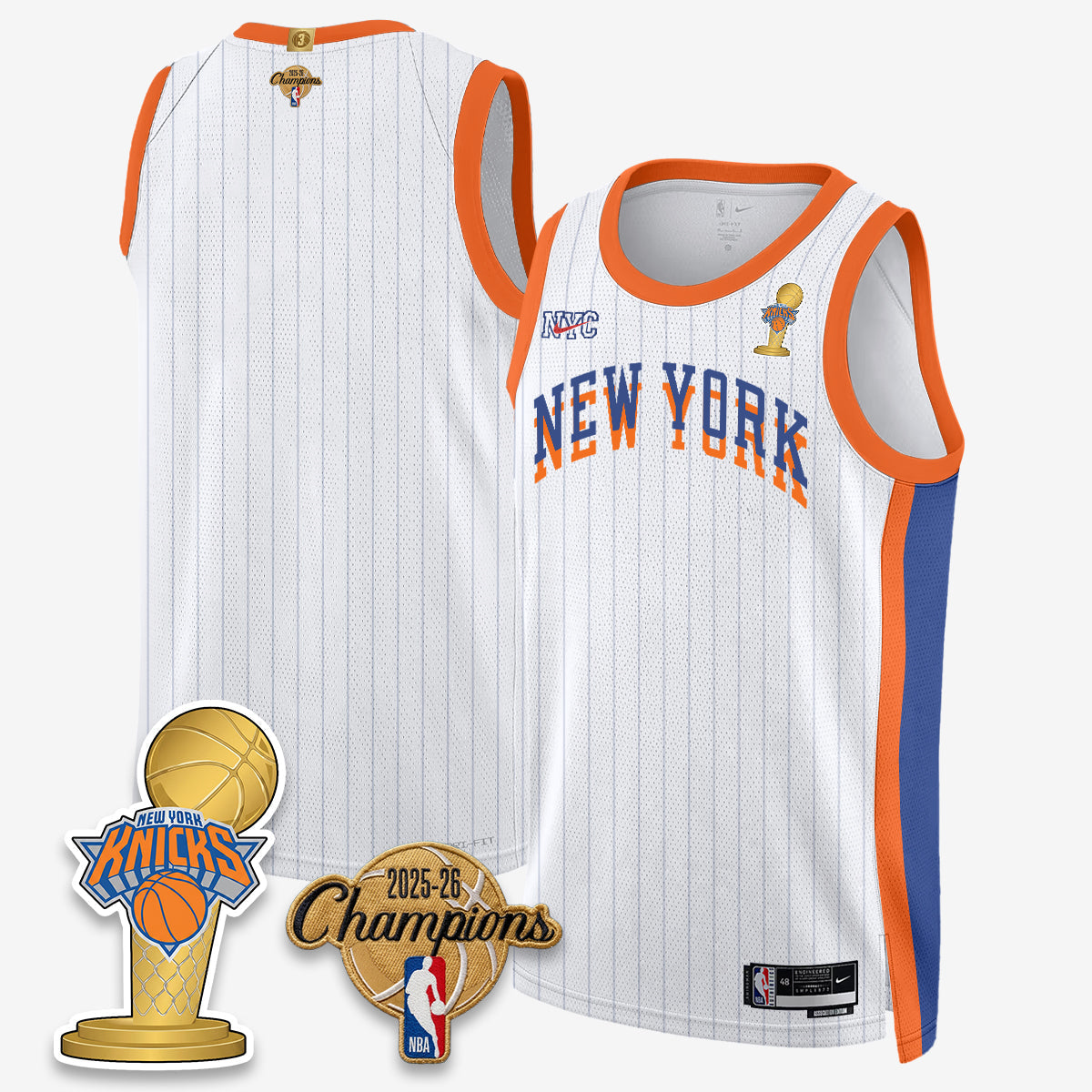NYK 2026 Basketball Champions Vapor Jersey - Stitched