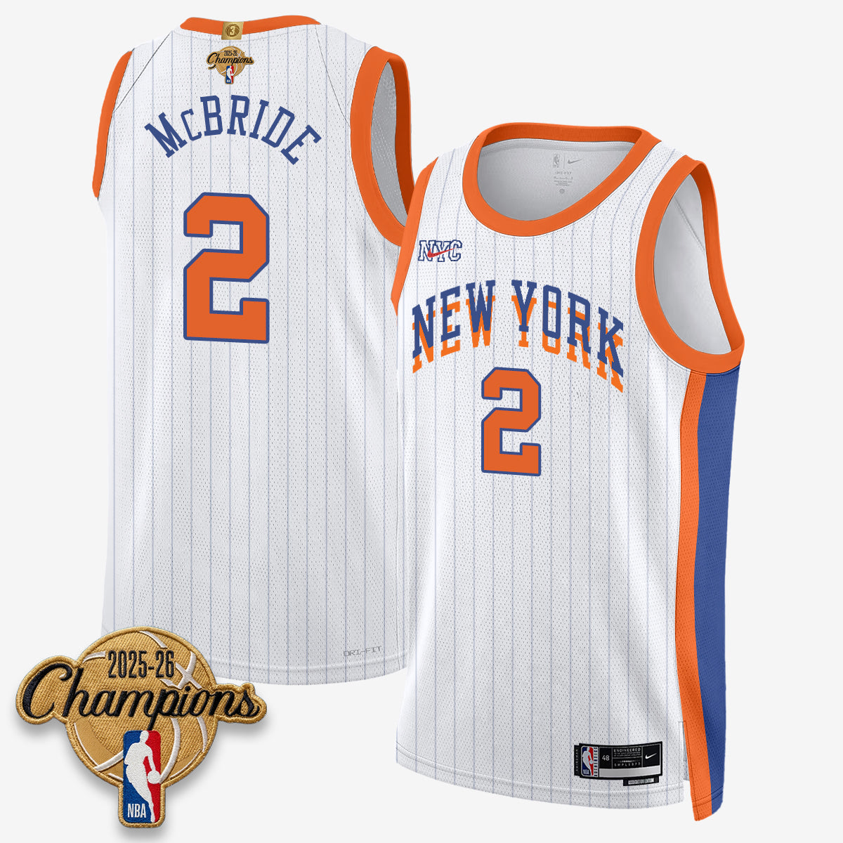NYK 2026 Basketball Champions Vapor Jersey V2- Stitched
