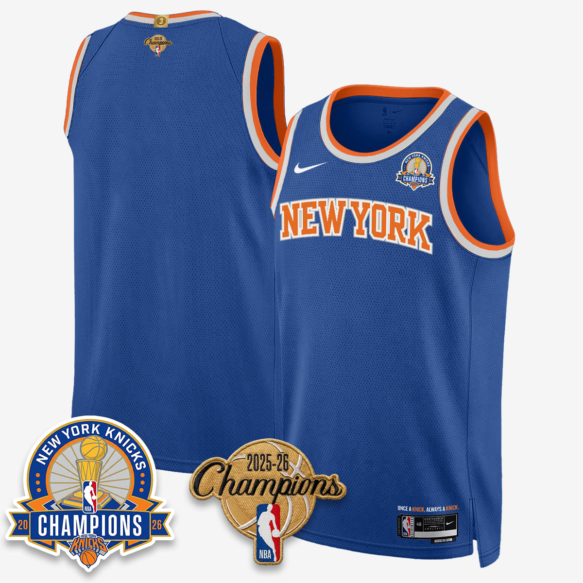 NYK 2026 Basketball Champions Special Edition Vapor Jersey V2- Stitched