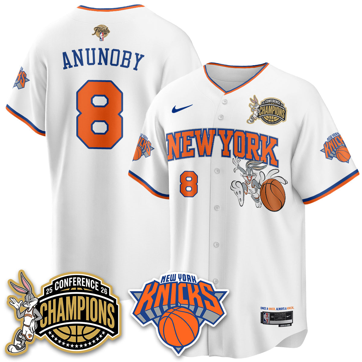 NYK 2026 NBA Finals x Bunny Vapor Jersey V2- Stitched