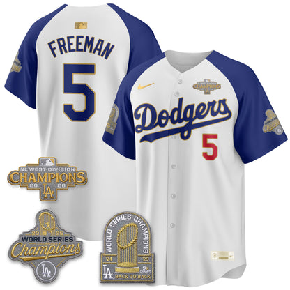 LAD 2026 NL West Champs Gold Vapor Jersey- Stitched