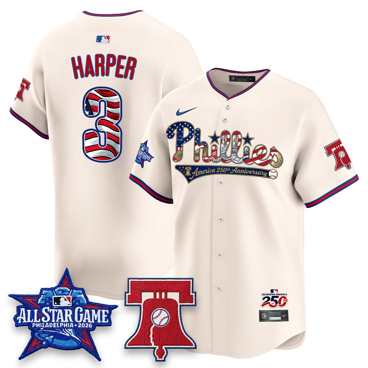 PHI 2026 Independence Day USA Vapor Limited Jersey - Stitched
