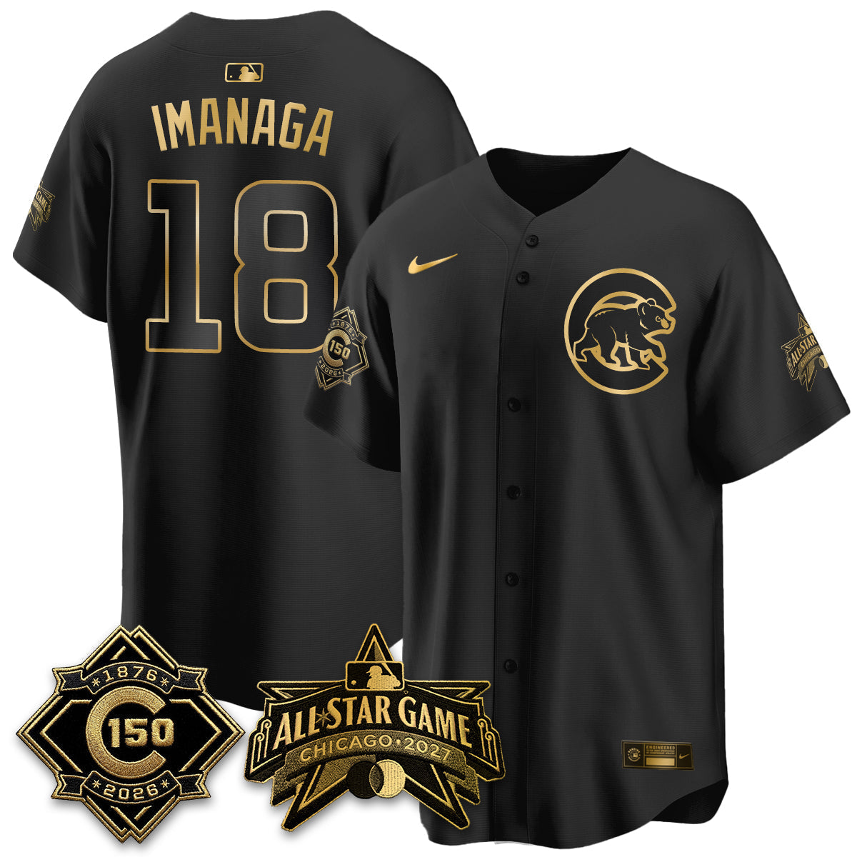 CHC 2027 All Star Game Gold Edition Vapor Jersey - Stitched