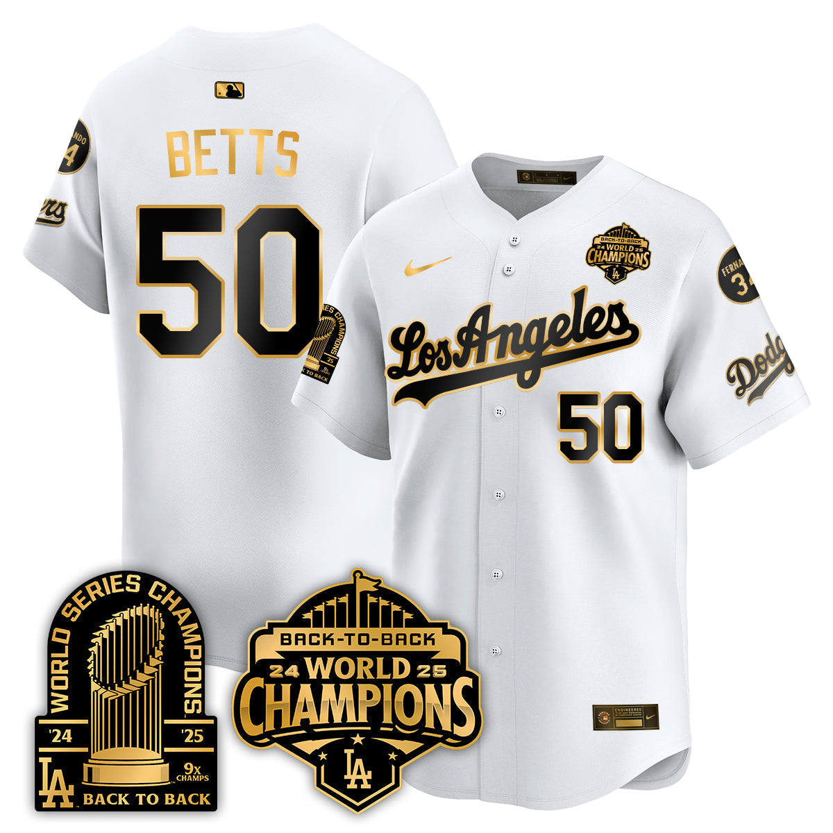 LAD Alternate Vapor Limited Jersey - 9x Champs - Stitched