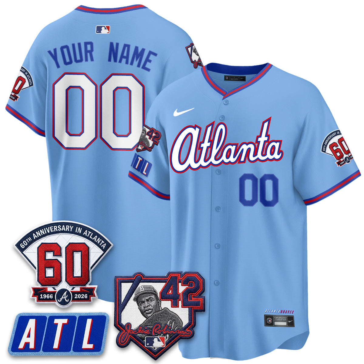 ATL 2026 Jackie Robinson Day Vapor Limited Custom Jersey - Stitched