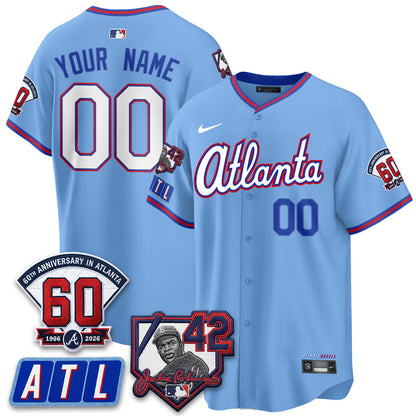 ATL 2026 Jackie Robinson Day Vapor Limited Custom Jersey - Stitched