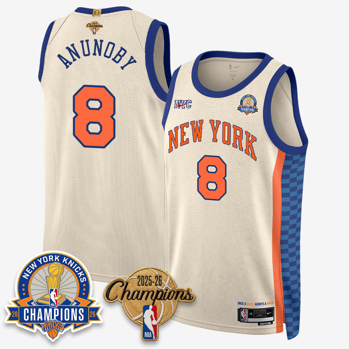 NYK 2026 Basketball Champions Special Edition Vapor Jersey V2- Stitched