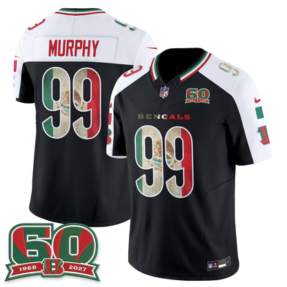 Cincinnati Bengals Mexico Edition Vapor Jersey - Stitched