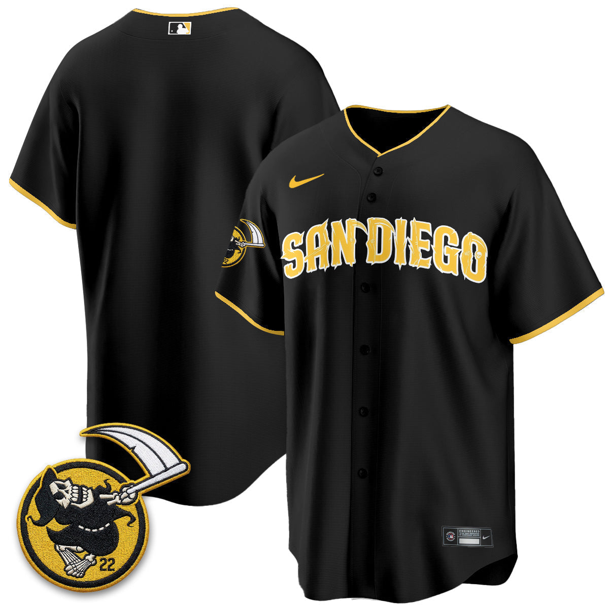 SD x Grim Reaper Vapor Jersey - Stitched