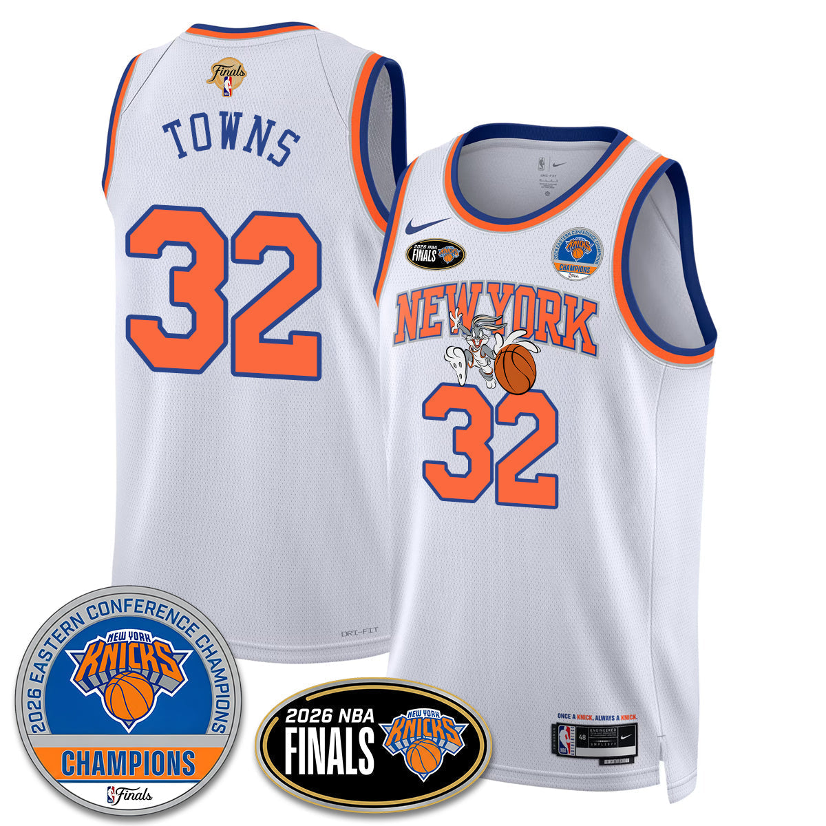 NYK 2026 NBA Eastern Conference Champions x Bunny Vapor Jersey - Stitched