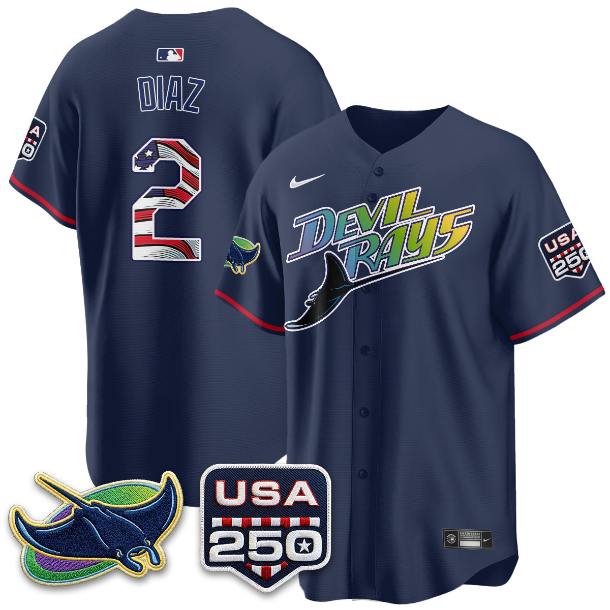 TB Independence Day USA 2026 City Connect Vapor Jersey - Stitched
