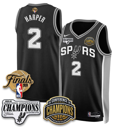 SAS 2026 NBA Western Conference Champions Vapor Jersey - Stitched