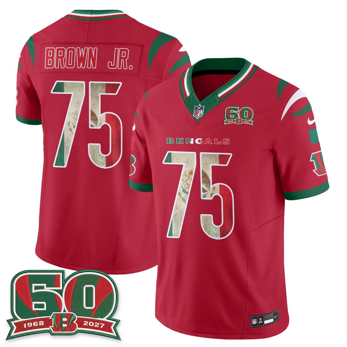 Cincinnati Bengals Mexico Edition Vapor Jersey - Stitched