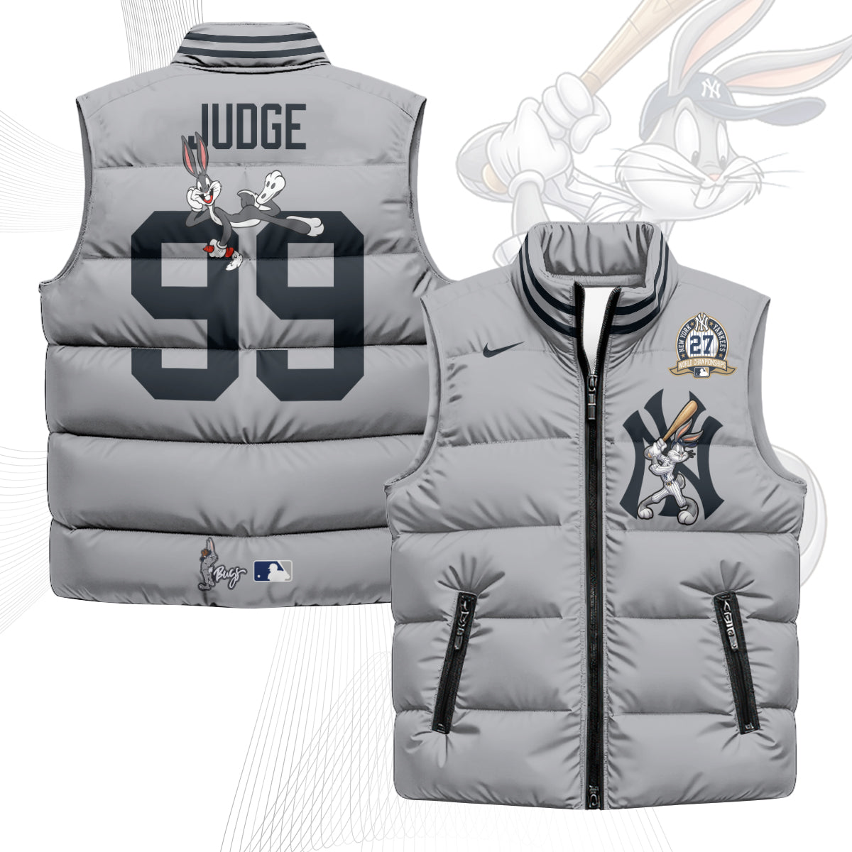 NYY Edition Unisex Puffer Vest - Printed