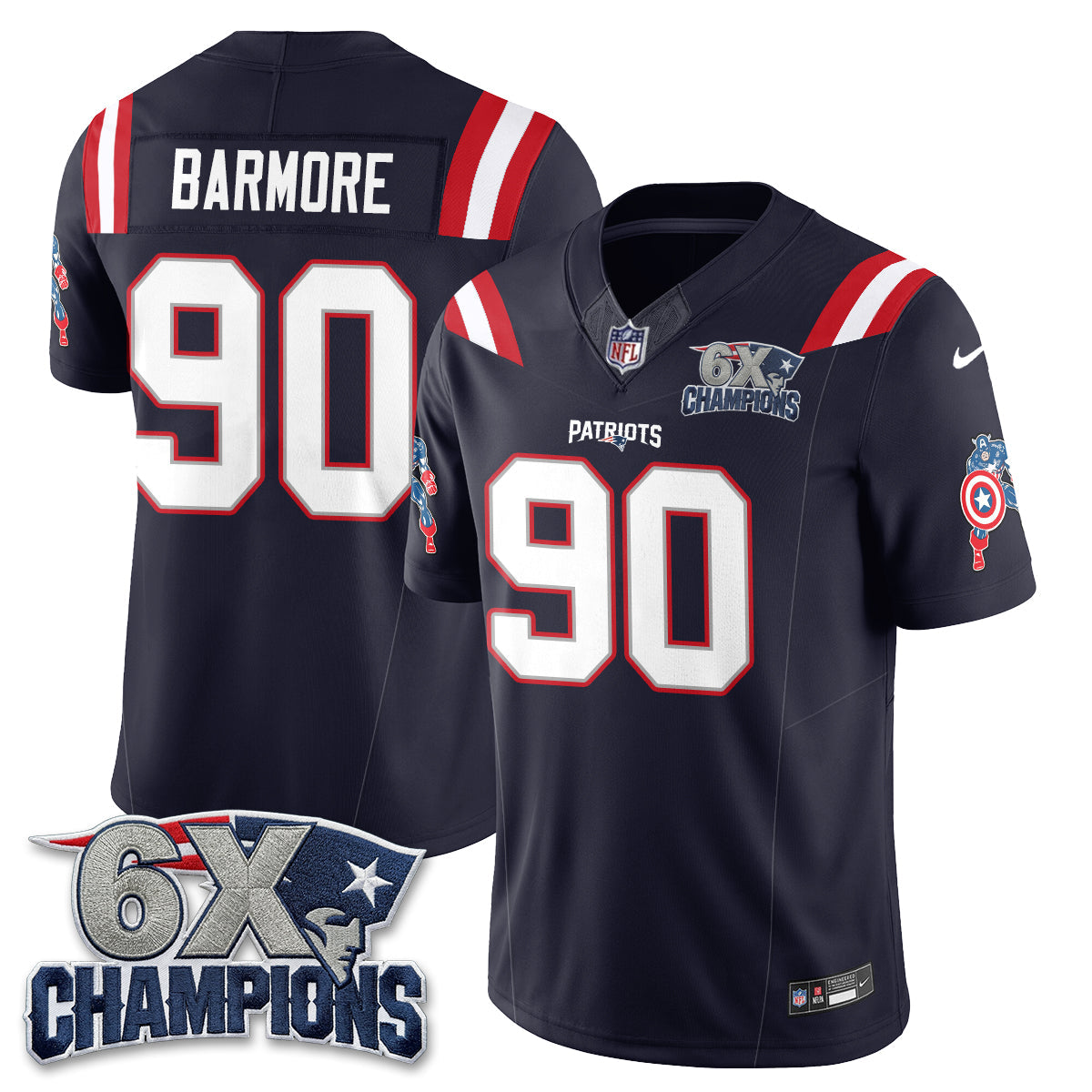 NE x Vibranium Shield Edition Vapor Jersey V2 - Stitched
