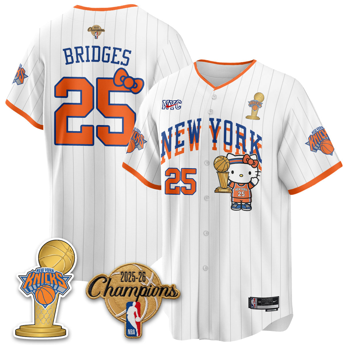 NYK 2026 NBA Champions x Meow Kitty Vapor Jersey - Stitched